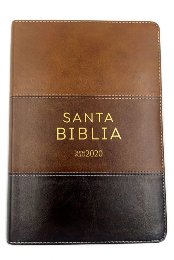 Biblia RVR2020 Letra Grande i/piel tricolor marrón/café