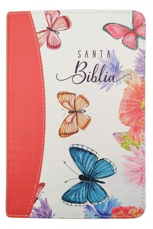 Biblia RVR2020 portátil letra grande colección primavera coral con canto pintado